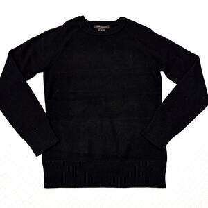 French Connection Black Crew Neck Long Sleeve Sweater Size M